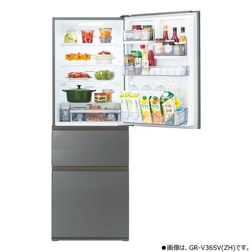 東芝 GR-V36SVL(ZH) 3ドア冷蔵庫 (356L・左開き) アッシュグレージュ