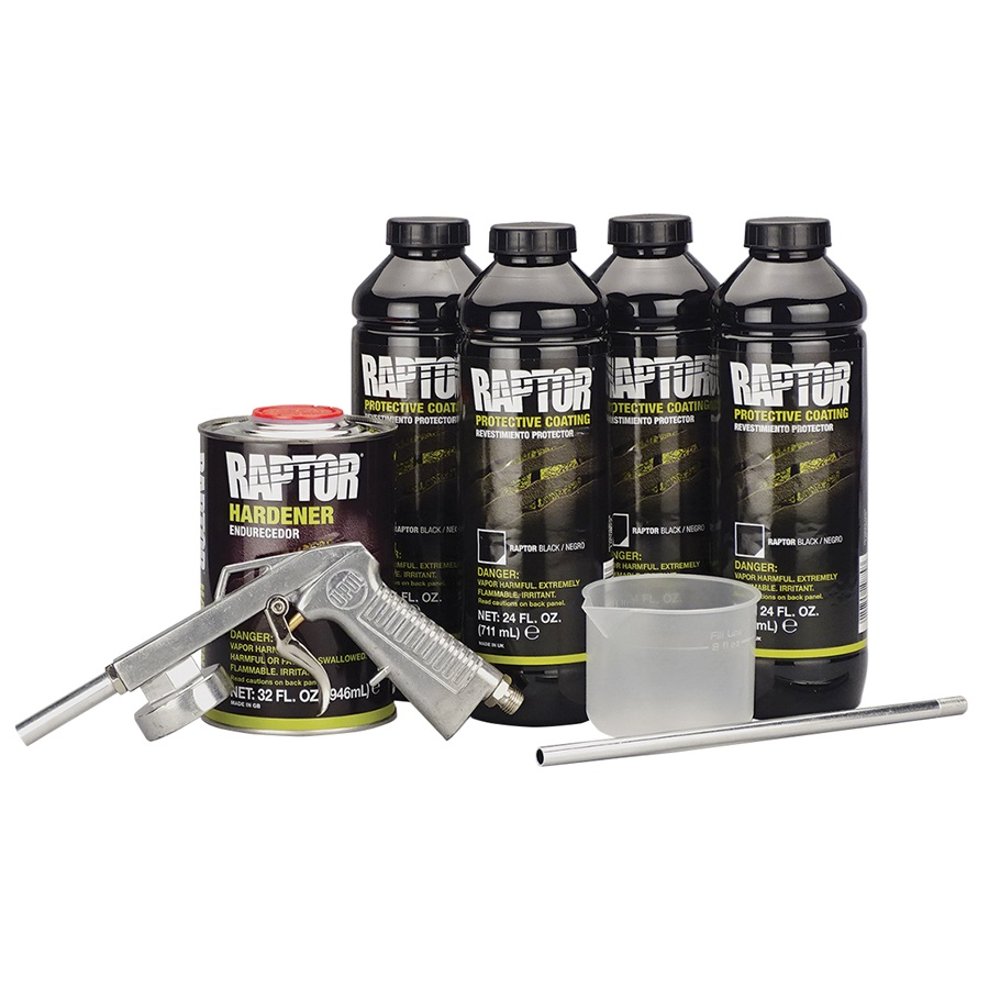 U-Pol® Raptor Spray-On Truck Bed Liner Kit - Black - TP Tools