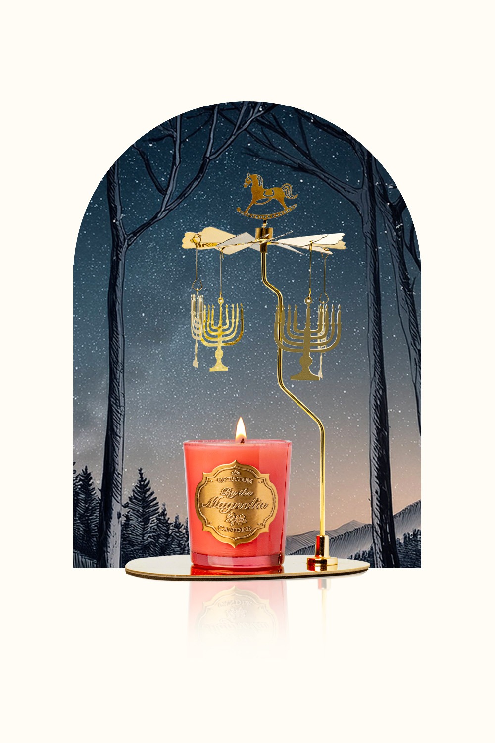 バイザマグノリアキャンドル＆モービルギフトセット - 쇼핑몰 이름