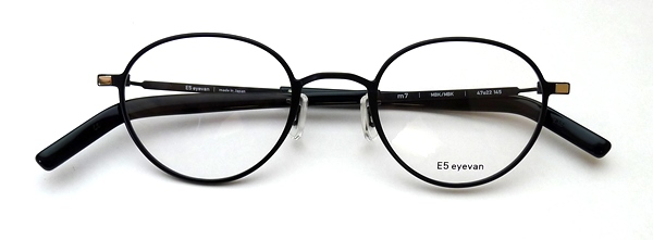E5 eyevan（イーファイブ アイヴァン） m7 MBK/MBK ｜ メガネパーク