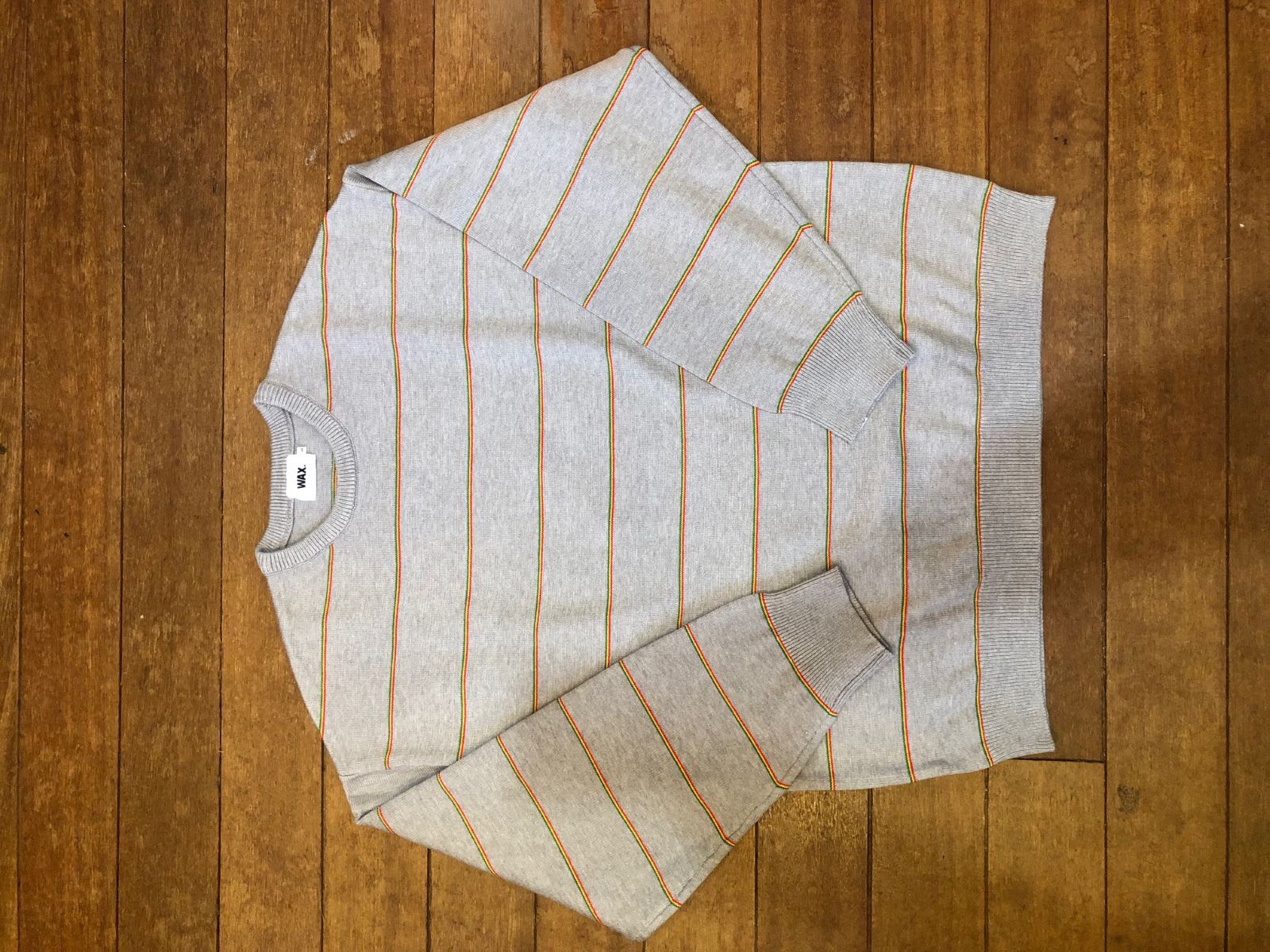 WAX Rasta stripe crew knit | FLARY