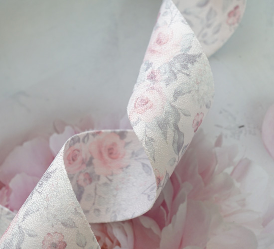 アンティークローズファブリックリボン 幅3.8cm/90cm - MsRibbon