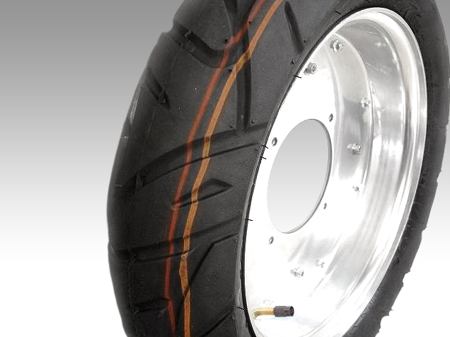 ジャイロキャノピー用フロントアルミホイール・ロードパターン品番180