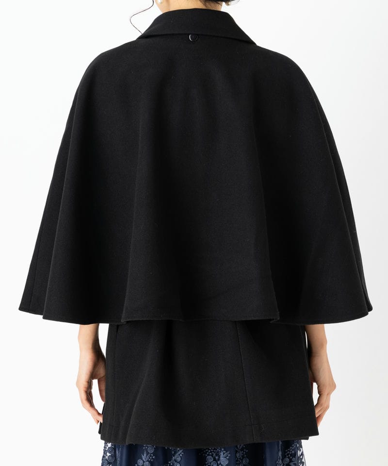 Select Shop ニットモッサマルチウェイケープコート ブラック系 | 結婚