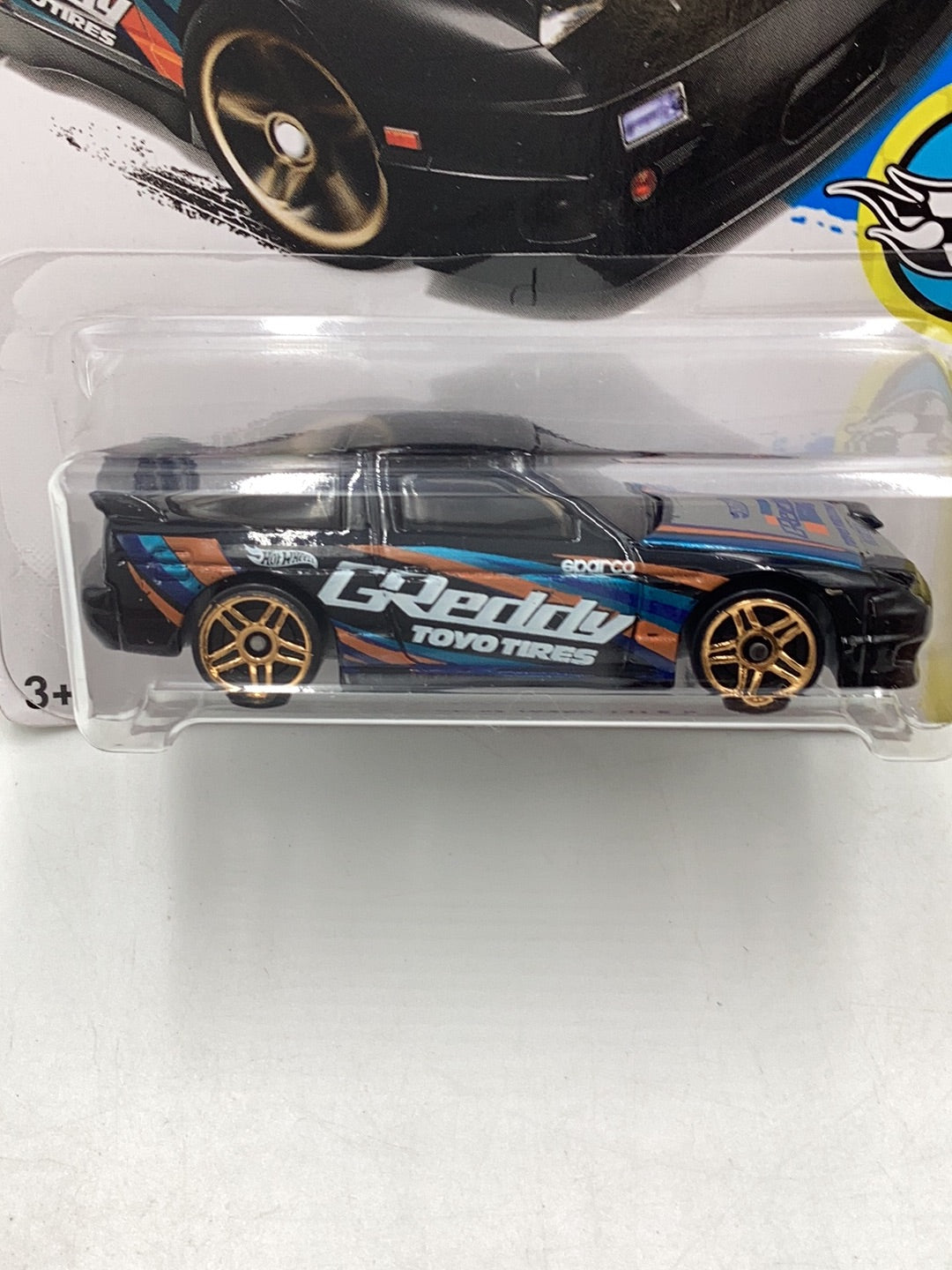 2016 hot wheels #176 Black 96 Nissan 180SX Type X greddy 82D