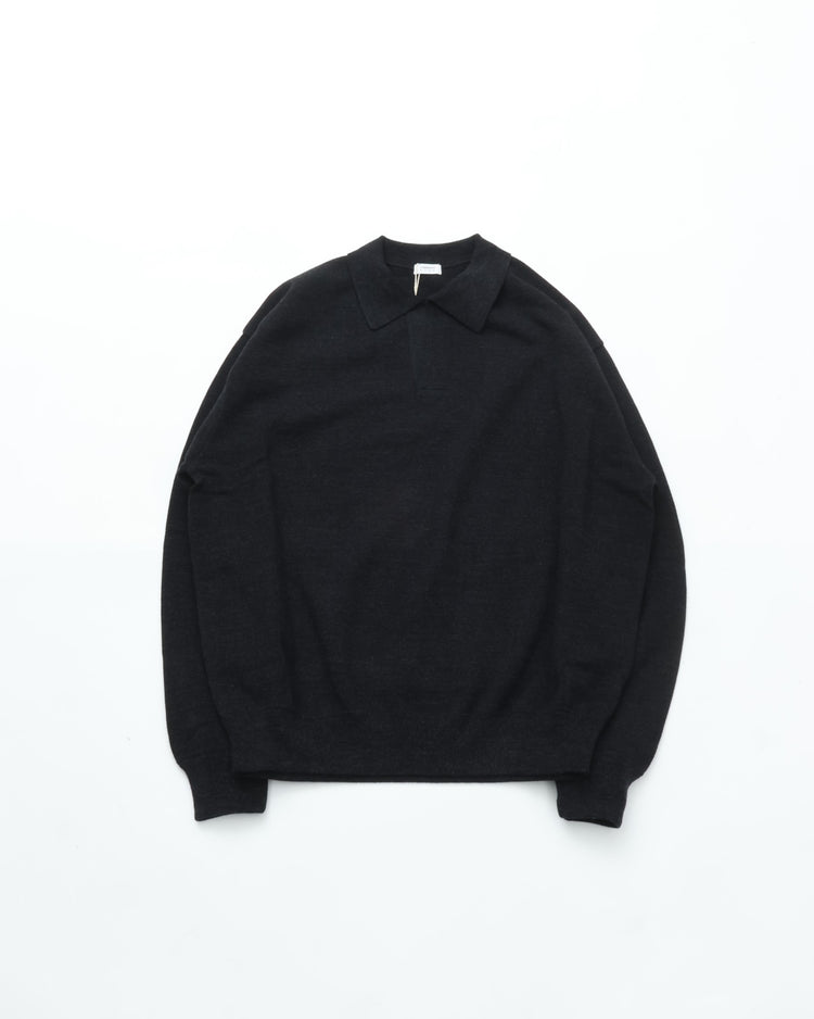 crepuscule Co/Wo Moss stitch Skipper BLACK – CASDAY / キャスデイ
