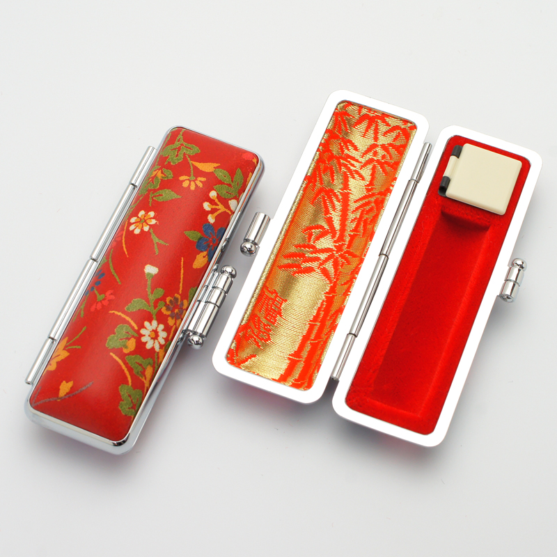 印鑑ケース「赤ローケツ」13.5-15.0mm用(D-4)｜印鑑ケース.com