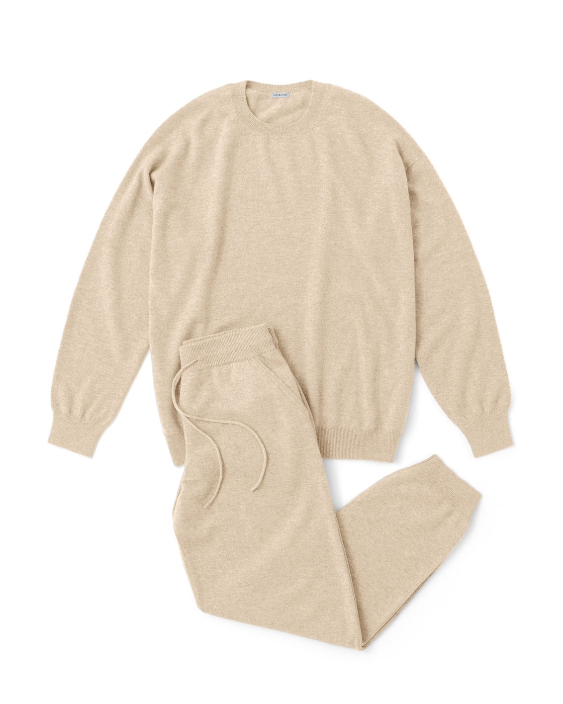 モンゴリアンカシミヤ セットアップ, Natural Beige – cash & barba