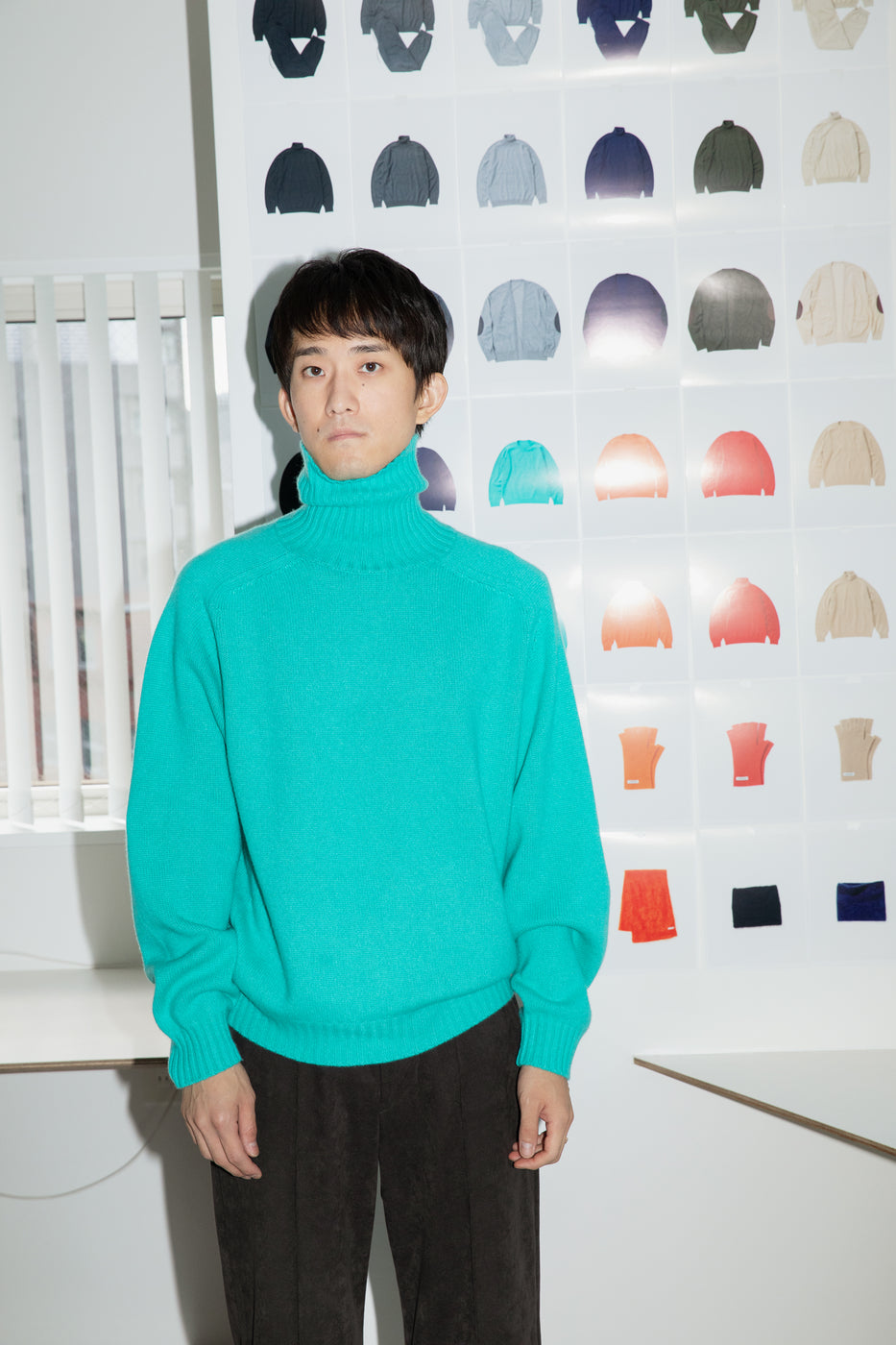 キャッシュベイビー タートルネック ニット, T Blue – cash & barba