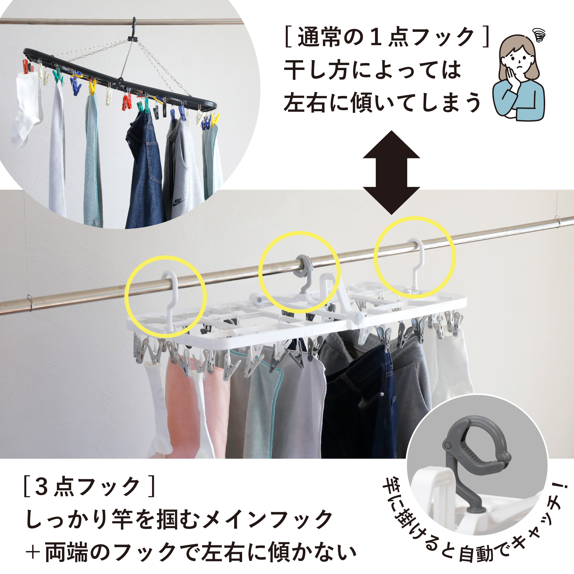 The hangers 傾かないランドリーハンガー42P – 株式会社シービー