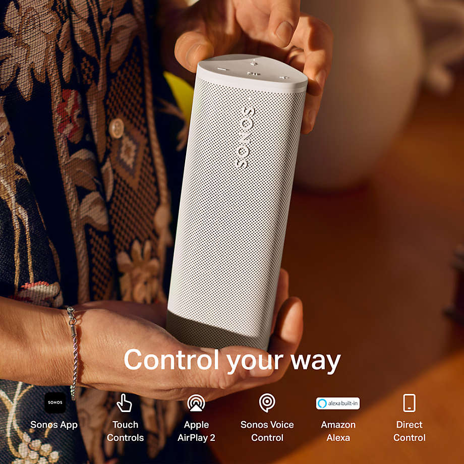 Sonos Roam 2 White Portable Waterproof Bluetooth Smart Speaker +