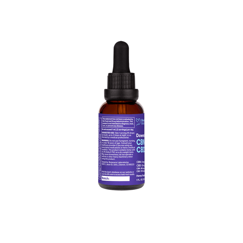 Bluebird Botanicals, Downshift CBN + CBD Oil, Full Spectrum, 1fl
