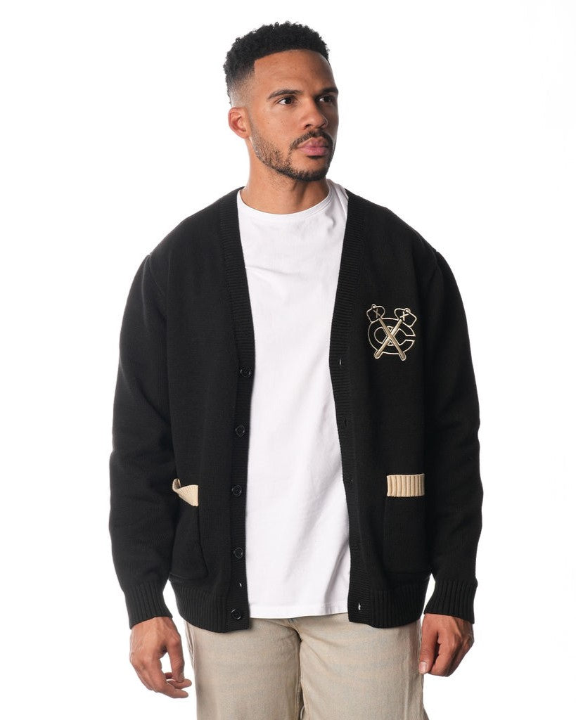 Wild Collective Chicago Blackhawks Jacquard Cardigan Sweater – CBH