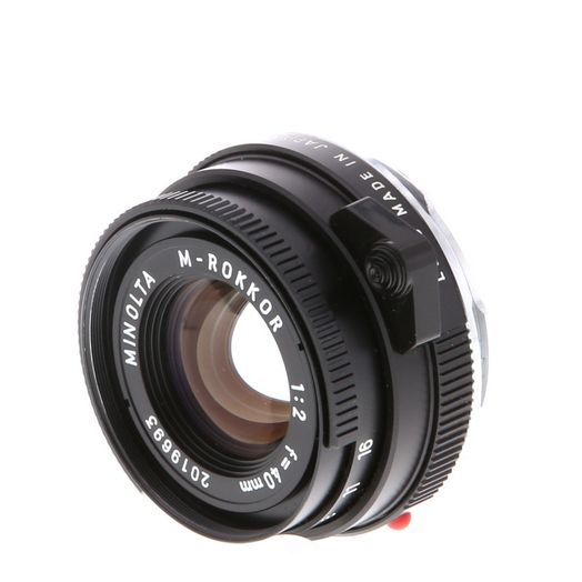 Minolta 40mm f/2 M-Rokkor Lens for Leica M-Mount, Black {40.5}