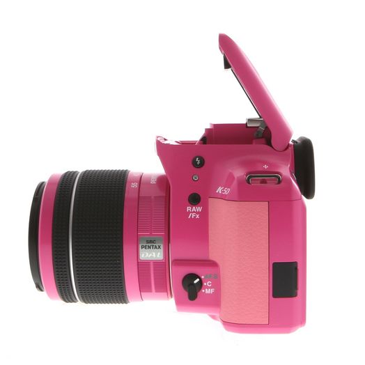 Pentax K-50 DSLR Camera, Pink with Pink Grips {16.3MP} with 18-55mm