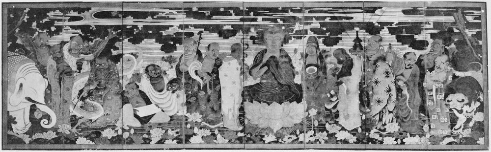 デジタル復元で蘇る伊藤若冲の『釈迦十六羅漢図屏風』。名匠による、12