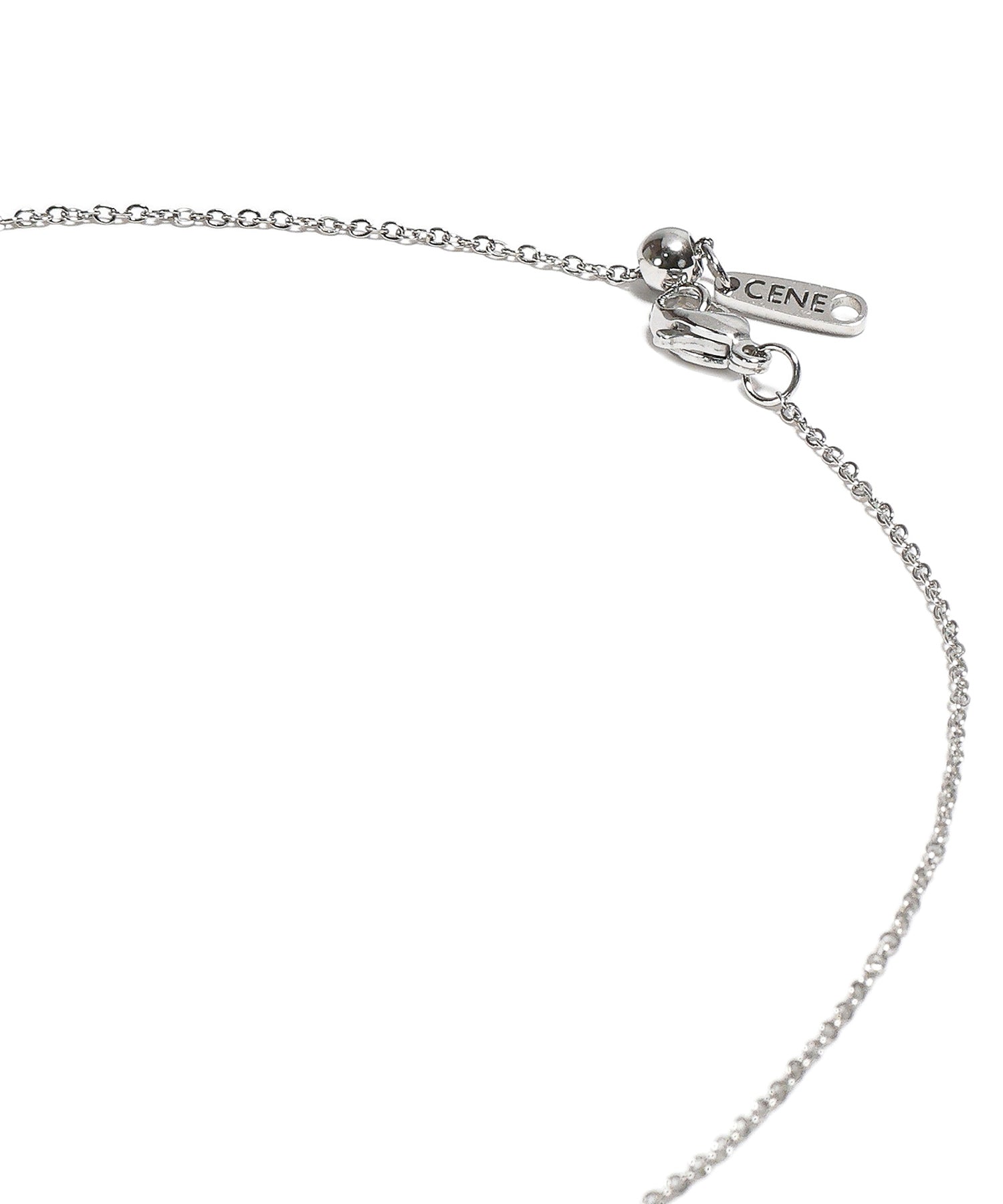 シルバー]トリプルリングネックレス