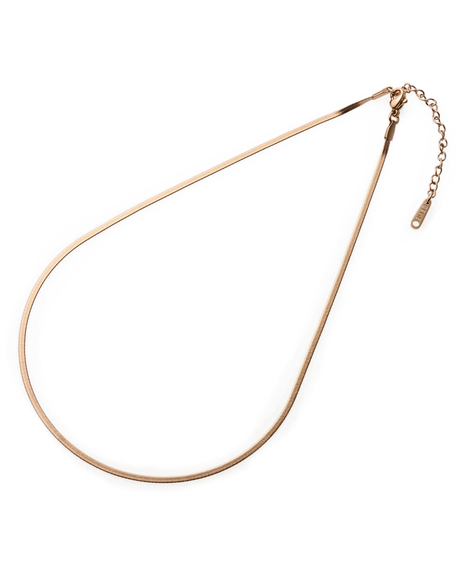 ピンクゴールド]2mmスネークチェーンネックレス