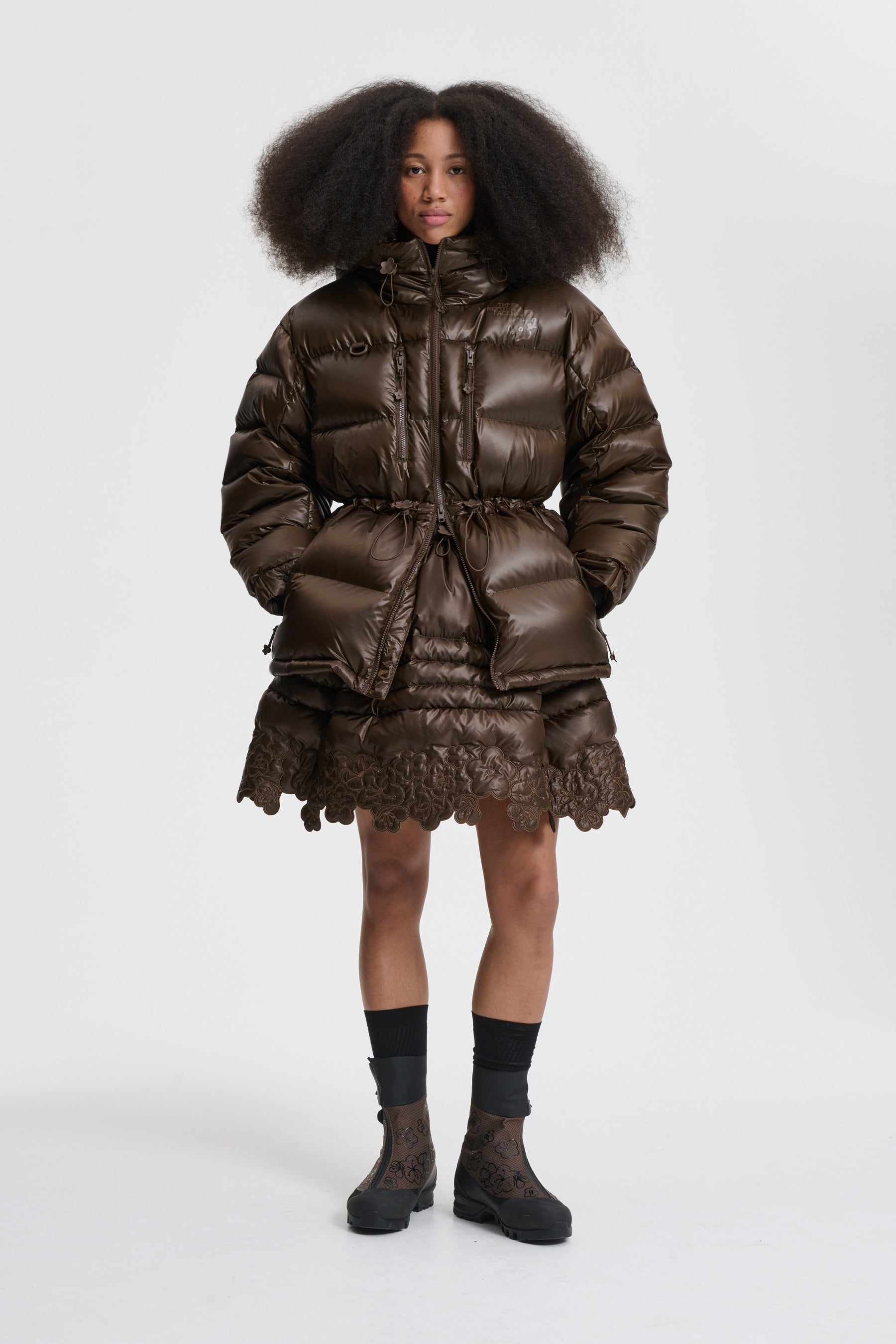 THE NORTH FACE X CECILIE BAHNSEN MEGI HIMALAYAN PARKA | SOIL BROWN