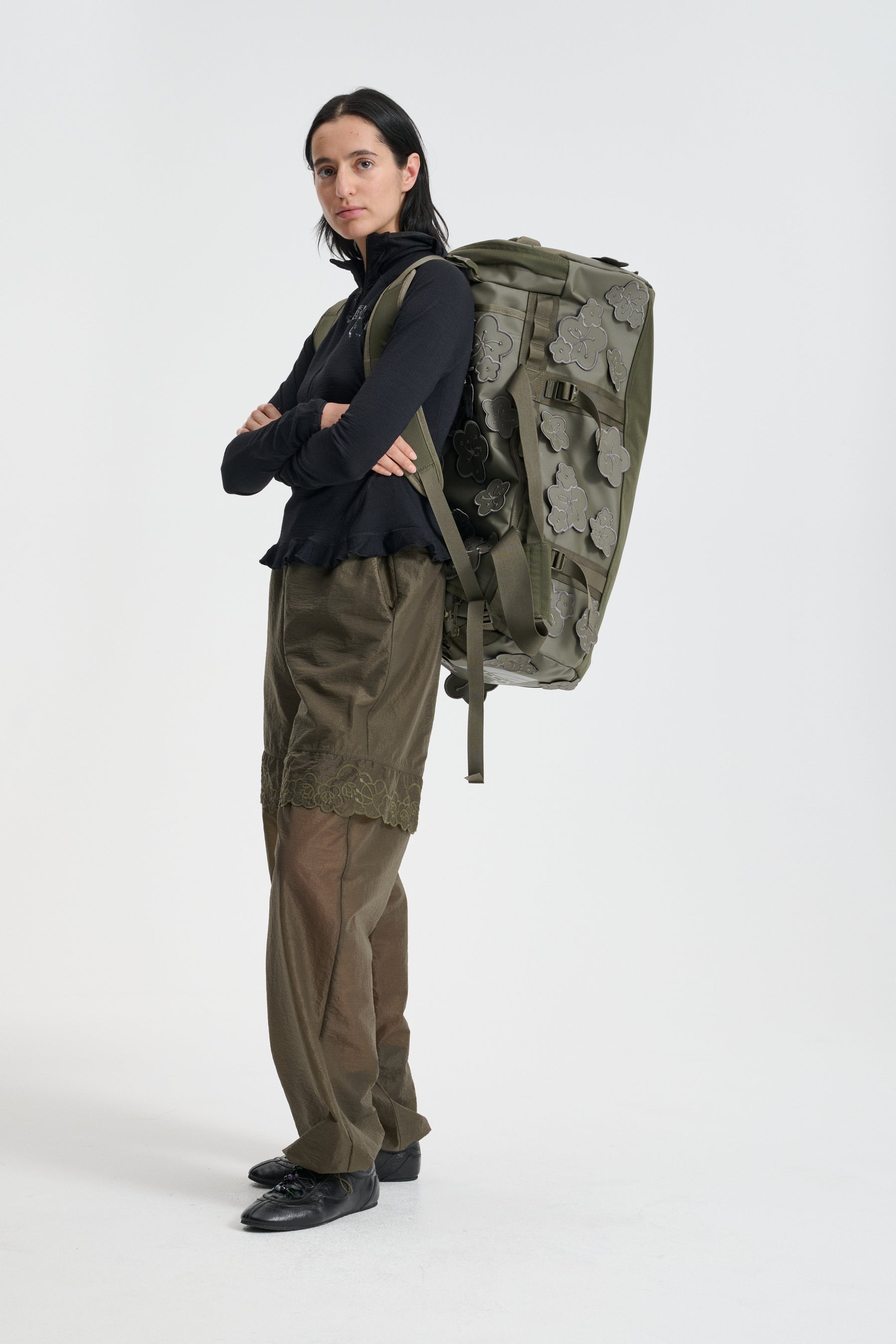 THE NORTH FACE X CECILIE BAHNSEN AUDREY BASE CAMP DUFFEL (M) | OLIVE