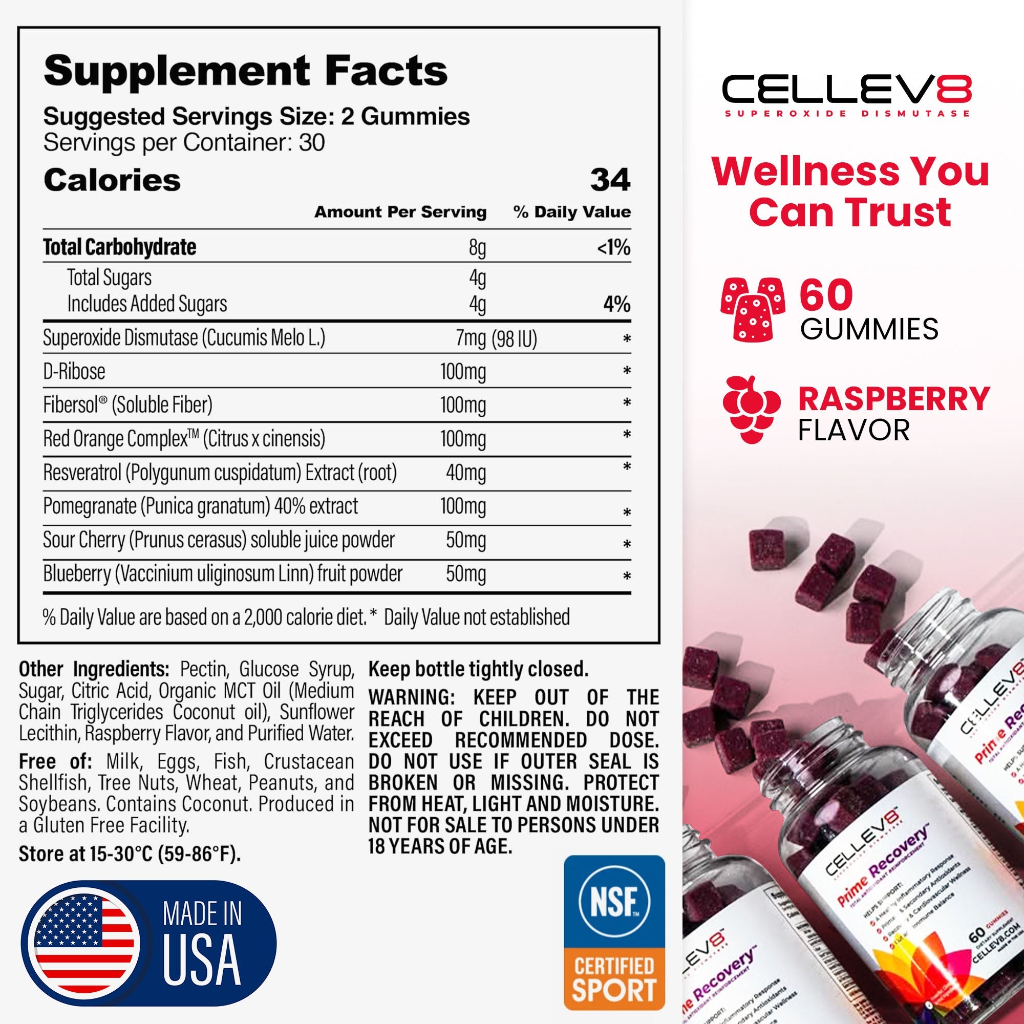 Prime Recovery Gummies (60ct. Bottle) – Cellev8 Nutrition, Inc.