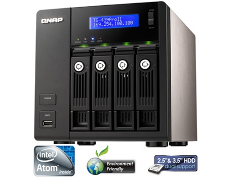 QNAP Turbo NAS TS-439 Pro II 4-Bay Superior Performance RAID 0/1/5