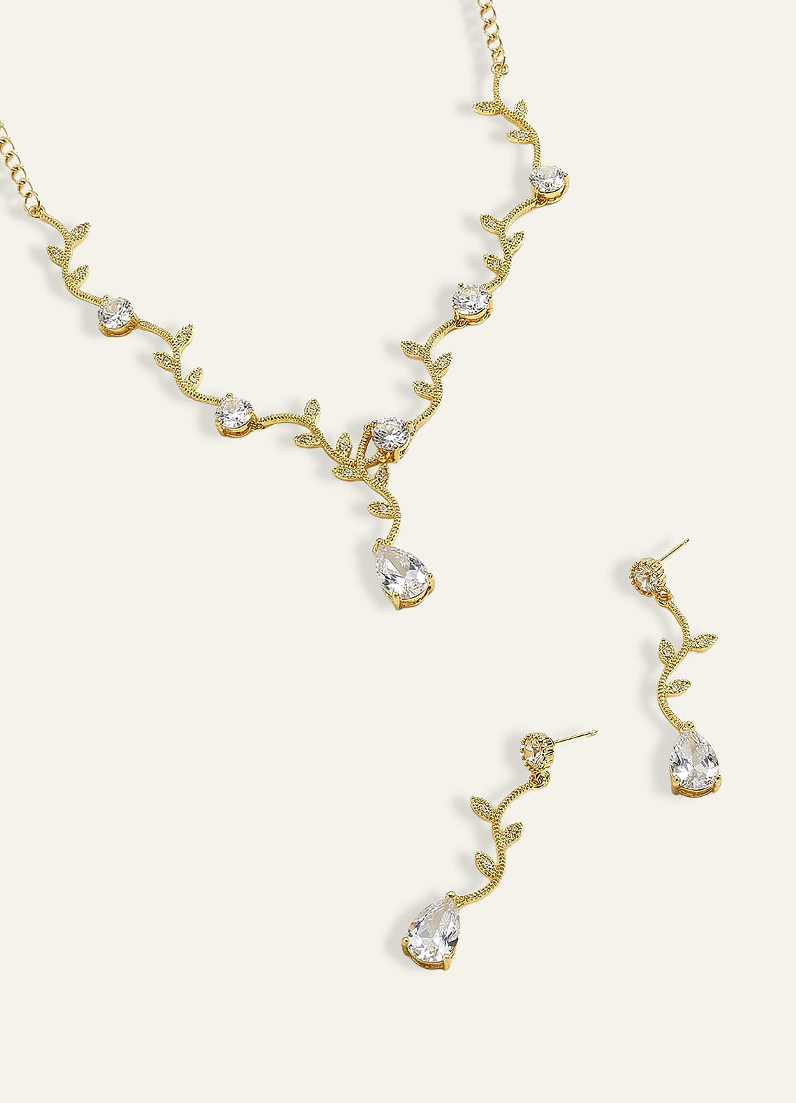 Wavy Crystal Vine Jewelry Set | Azazie