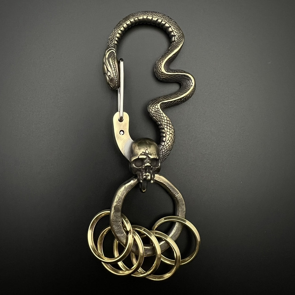 Snake&Skull Keychainスネーク&スカルキーチェーンRD205BS