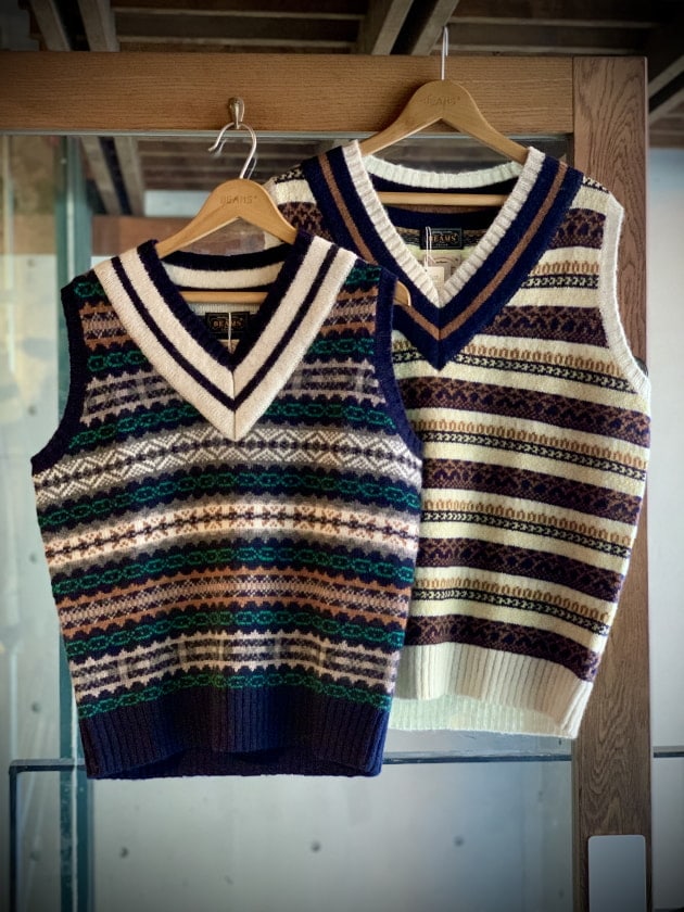 gim×BEAMS PLUS Mix Pattern Knit｜BEAMS PLUS（ビームス プラス）｜BEAMS