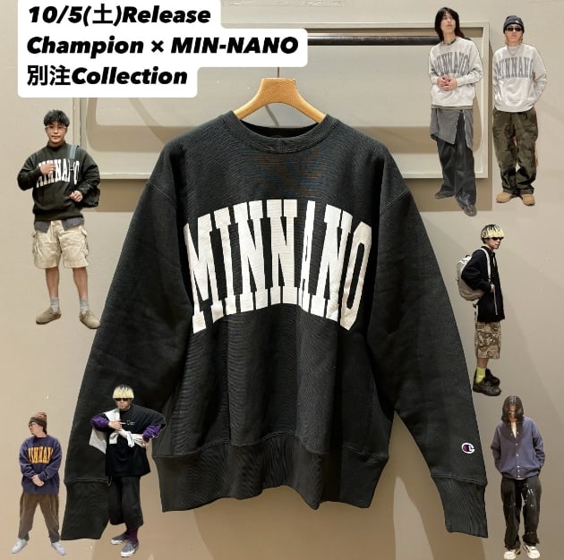 wake. sapporo MINNANO スウェット NAVY-WHI wake.sapporo MINNANO