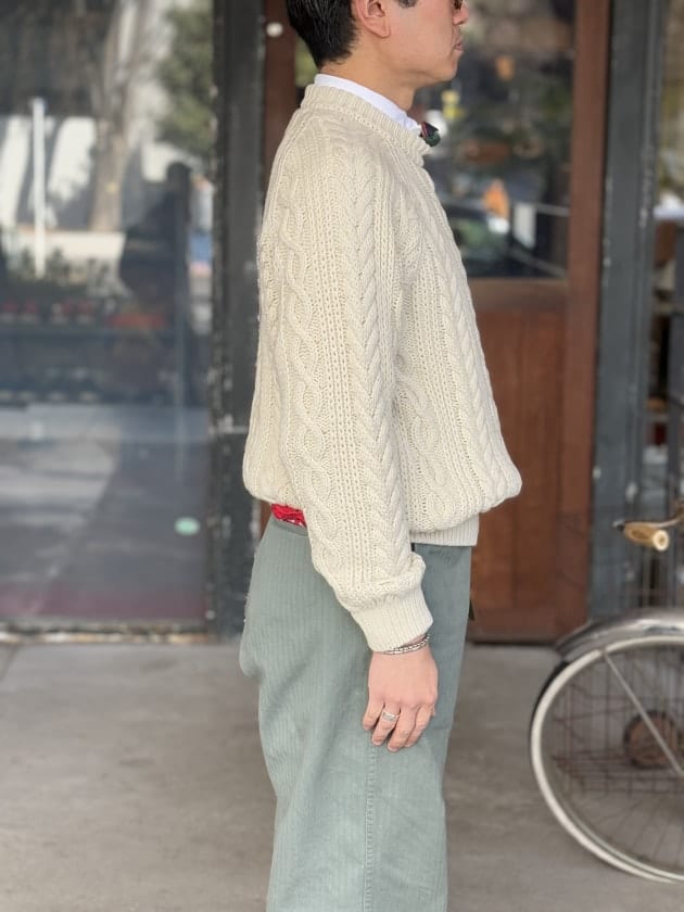 BATONERのカシミヤアランニット、サイズ感について｜ビームス プラス