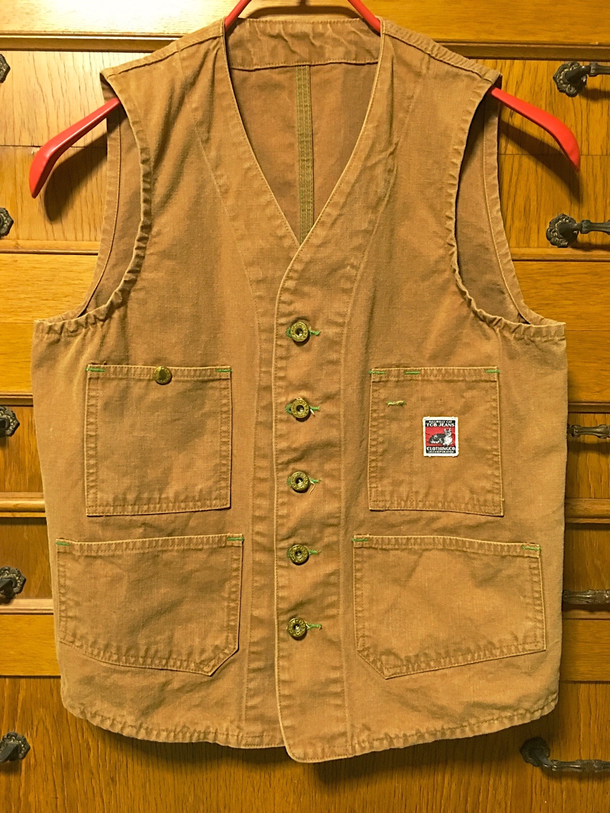 TCB Foremen Vest エンジニアベスト ブラウンダック - FADED BLUE