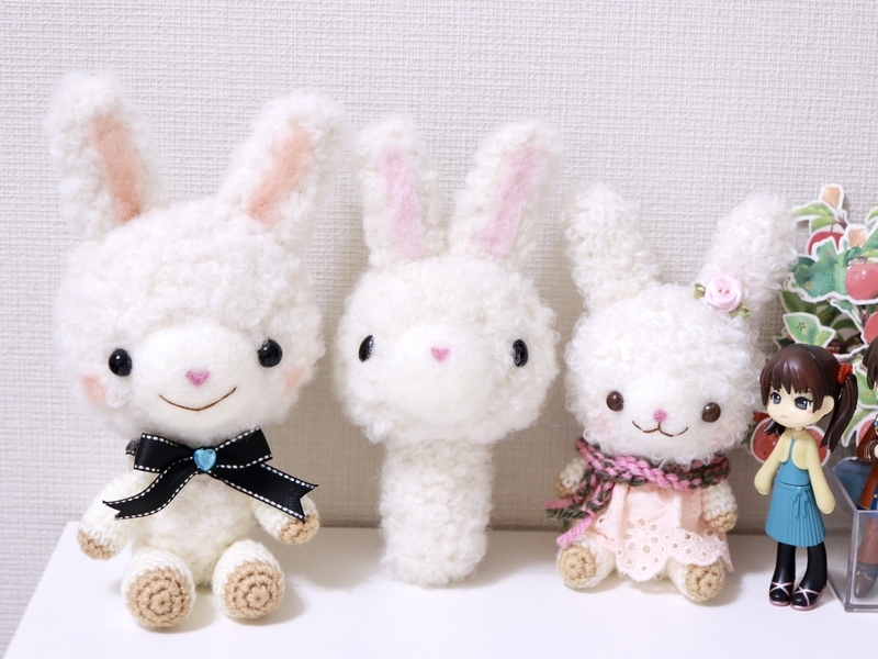 モコモコ毛糸でうさぎのあみぐるみを作る～頭ができたよ～ - ルイたん
