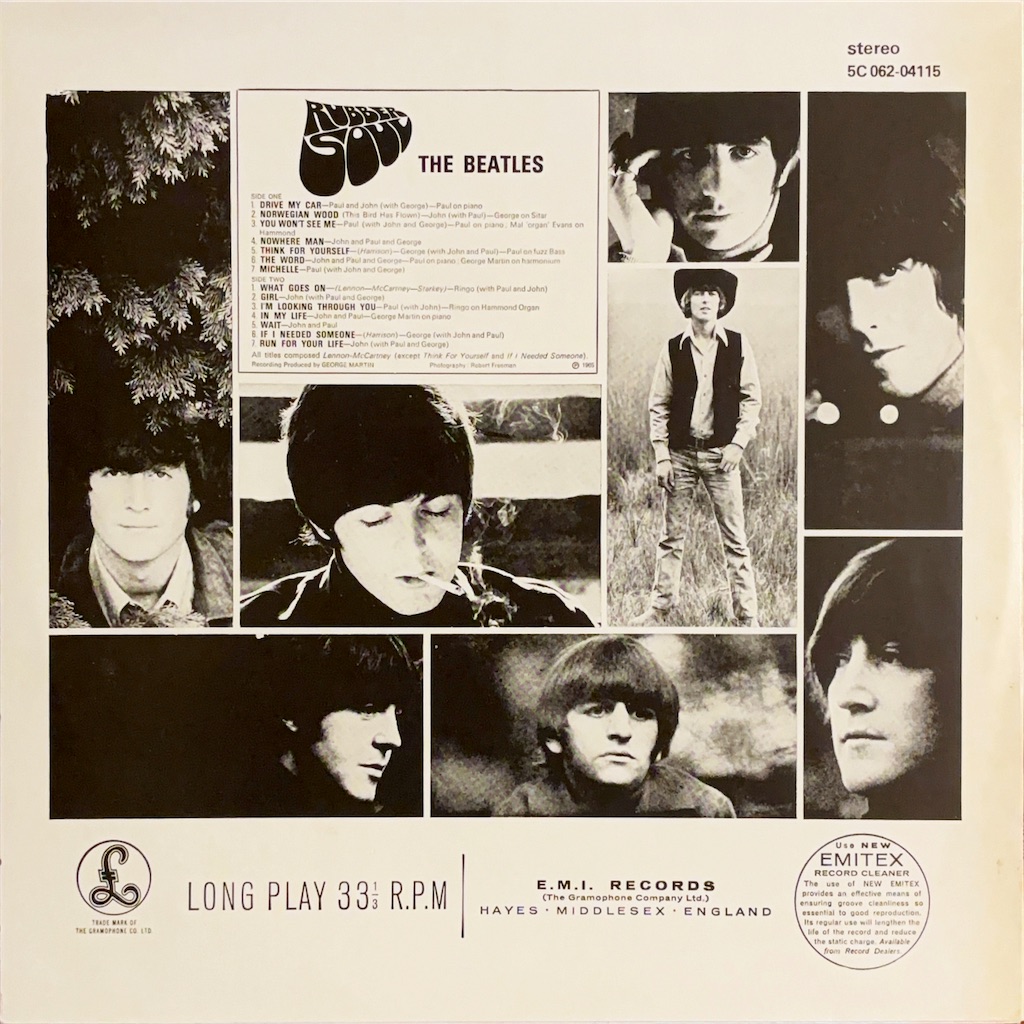 Rubber Soul / The Beatles【デンマーク盤(ステレオ)、オランダ盤