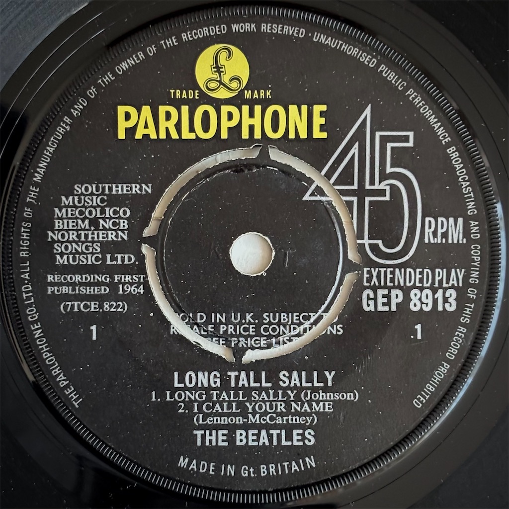 Long Tall Sally / The Beatles【UK盤(EP/モノラル)】 - レコード評議会
