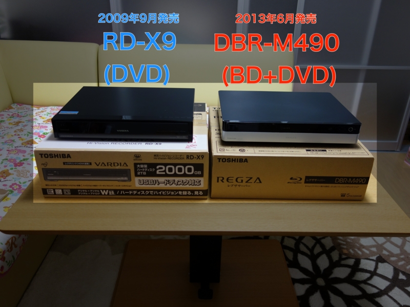 東芝の全録機レグザサーバーDBR-M490最新レビュー！DBR-M190とRD-X9と