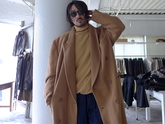 1980～90s Vintage Giorgio Armani Wool Alpaca Double Breasted Coat