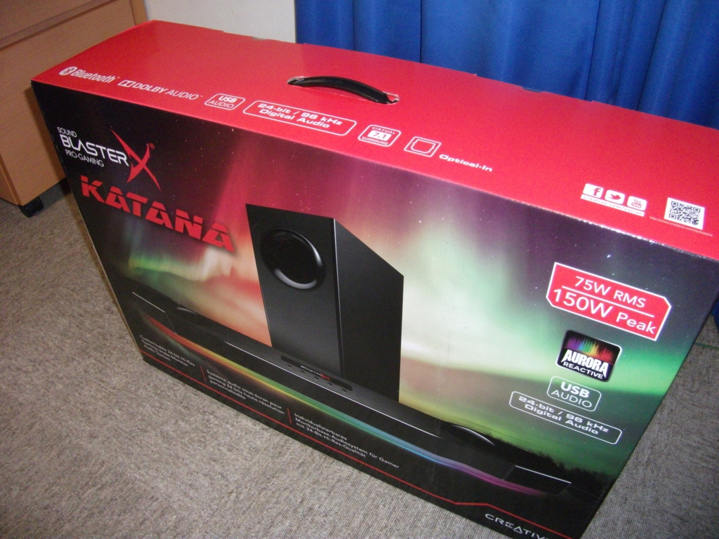 バー型サラウンドスピーカー「Sound BlasterX Katana」がゲーム用に