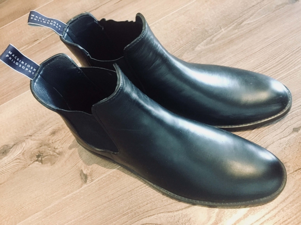 雨の日用の靴：マッキントッシュフィロソフィー サイドゴアレイン