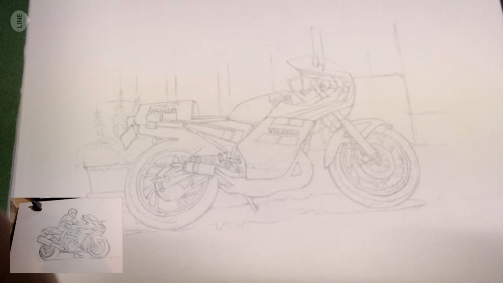 バイクイラスト − Kawasaki ZX14Rの水彩イラストを描かせて頂きました