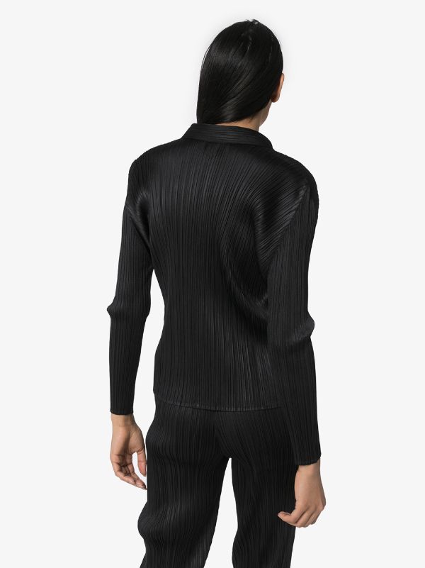 Pleats Please Issey Miyake Plissé Shirt | Black | FARFETCH