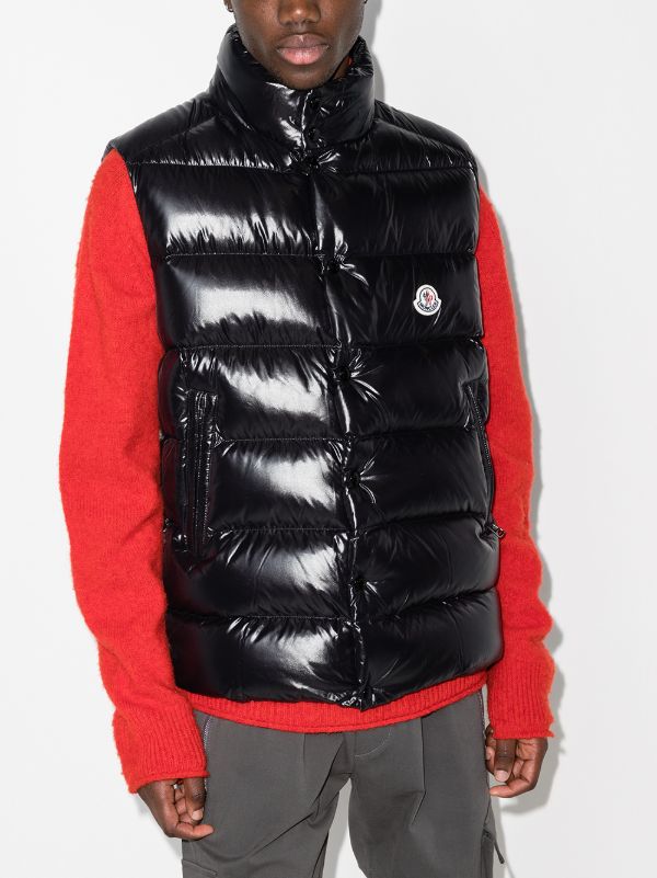 Moncler Tibb logo-patch Padded Gilet | Black | FARFETCH