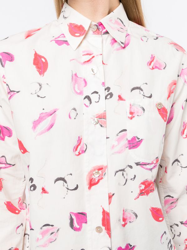 Chanel Pre-Owned 1990s リッププリント シャツ 通販 - FARFETCH