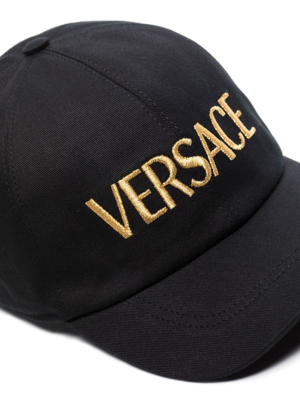 Versace ヴェルサーチェ ロゴ キャップ | ブラック | FARFETCH JP
