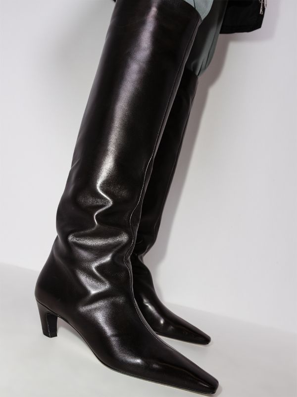 KHAITE Davis knee-high Boots | Black | FARFETCH