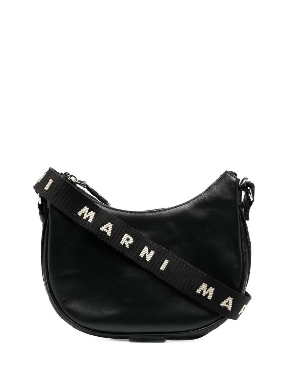 Marni レザーショルダーバッグ | ブラック | FARFETCH JP