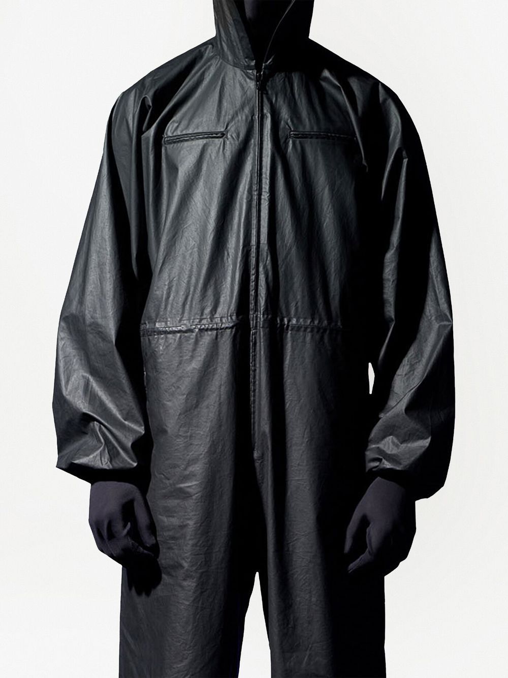 YEEZY GAP ENGINEERED BY BALENCIAGA COATED COTTON OVERALL | Black