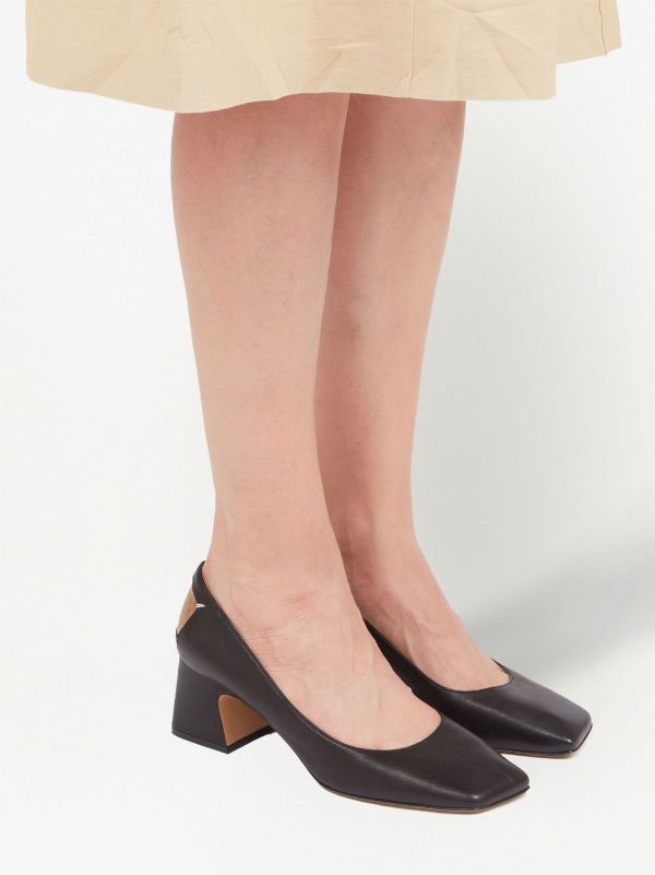 Maison Margiela Décortiqué 60mm four-stitch Pumps | Black | FARFETCH