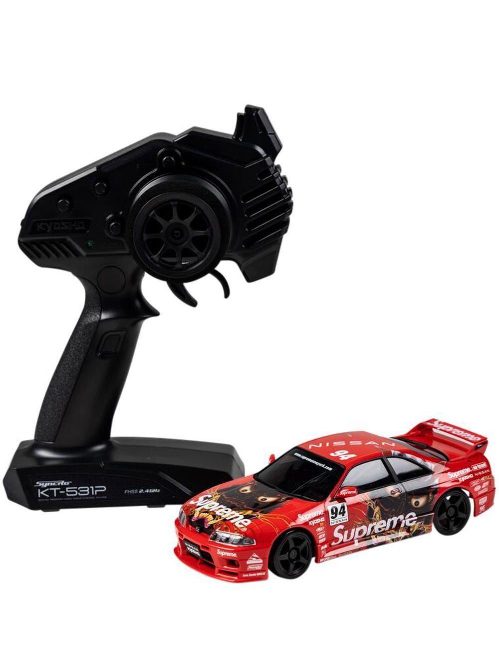 Supreme x Kyosho Mini-Z Nissan Skyline Nismo R33 RC Readyset