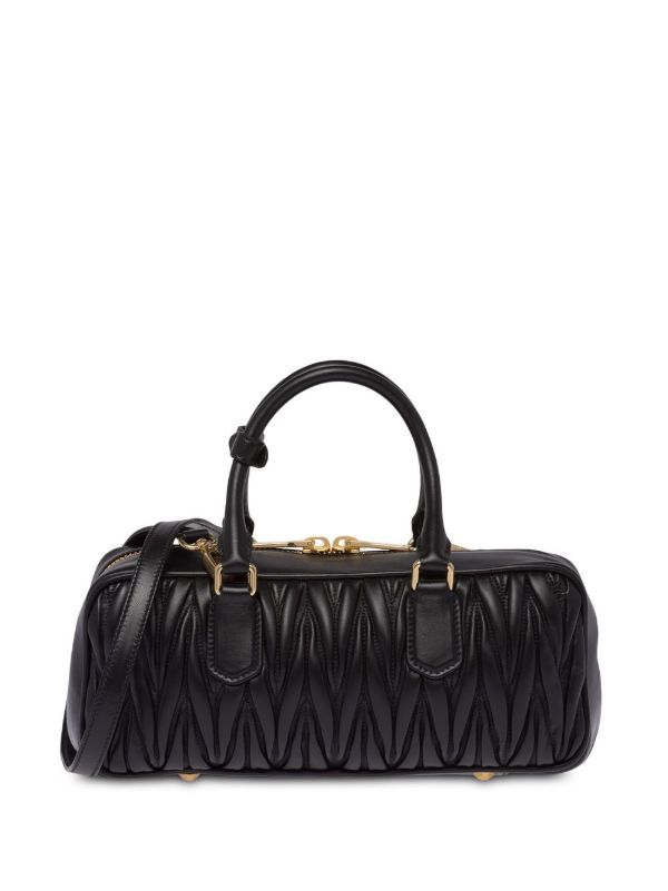 Miu Miu Matelassé Crossbody Bag | Black | FARFETCH